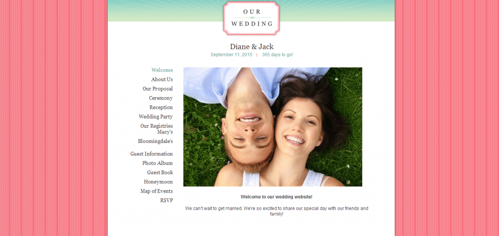 wedding website example 4